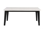 Sabro Contemporary  FM3330BK-T Black & White Rectangular Dining Table – 70″ Marble Top 14
