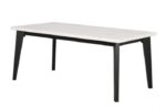 Sabro Contemporary  FM3330BK-T Black & White Rectangular Dining Table – 70″ Marble Top 15