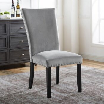 Light Gray Side Chair CM3744GY-SC-2PK  Dining Chairs by Furniture of America