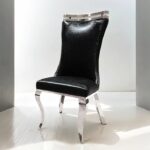 Palazzo Silver Dining Chair in Black  FM33010BK-SC-2PK Glam by Furniture of America 6