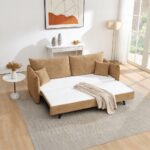 Cadie Sofa Bed with 2 Pillows in Mocha Chenille LV05940 By ACME 8