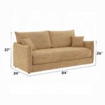 Cadie Sofa Bed with 2 Pillows in Mocha Chenille LV05940 By ACME 9