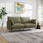 Dalton Sofa with 2 Pillows in Green Fabric LV05950 By ACME 7