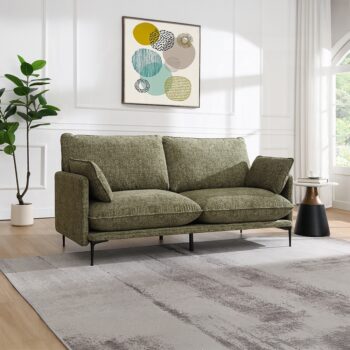 Dalton Sofa with 2 Pillows in Green Fabric LV05950 By ACME
