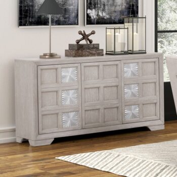 Argenthart Light Gray Server FM3368GY-SV Transitional Storage by Furniture of America