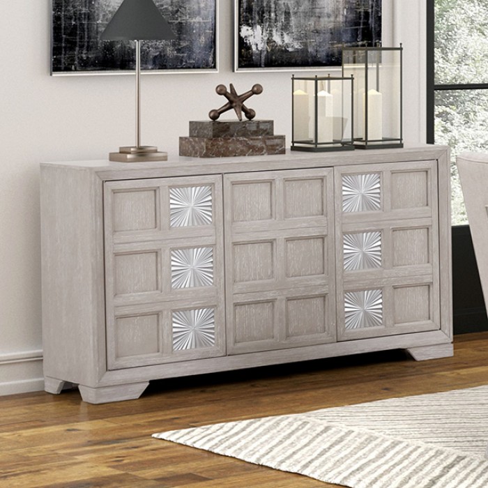 Argenthart Light Gray Server Fm3368Gy-Sv Transitional Storage By Furniture Of America Dining Room Furniture Mobilia Cleopatra 3 Argenthart Light Gray Server FM3368GY-SV Transitional Storage by Furniture of America 3