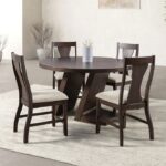 Holsworthy Round Espresso Dining Table FM3600ES-RT Contemporary Charm by Furniture of America 8