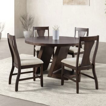 Holsworthy Round Espresso Dining Table FM3600ES-RT Contemporary Charm by Furniture of America