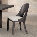 Sterling West Side Chair (Set of 2) – Ash Gray Modern Dining Chairs with Curved Back