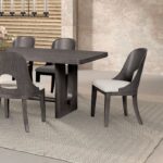 Sterling West Rectangular Dining Table – Modern Ash Gray Wood Dining Table