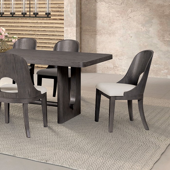 Sterling West Rectangular Dining Table Fm39004Es-T Modern Ash Gray Wood By Furniture Of America | Mobilia Cleopatra 3 Sterling West Rectangular Dining Table – Modern Ash Gray Wood Dining Table