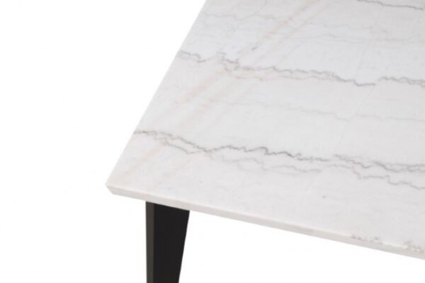 Sabro Square Counter Height Table – Black & White Marble Dining Table