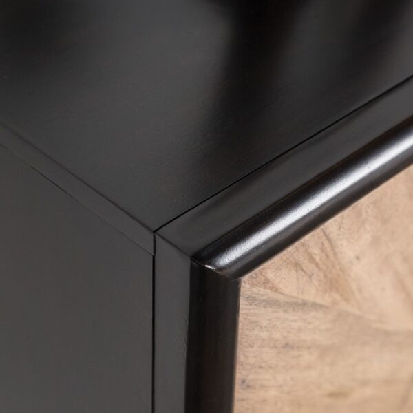 Lakeside Modern Farmhouse Cabinet Black/Natural | Stylish Storage