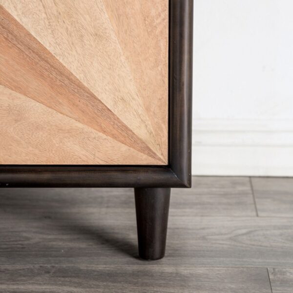 Lakeside Modern Farmhouse Cabinet Black/Natural | Stylish Storage