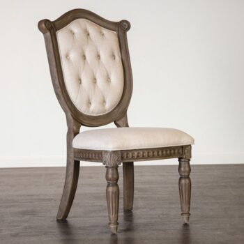 Seven Oaks Traditional Dining Side Chair – Weathered Oak Elegance