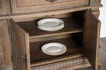 Seven Oaks Hutch & Buffet – Weathered Oak Traditional Storage Set