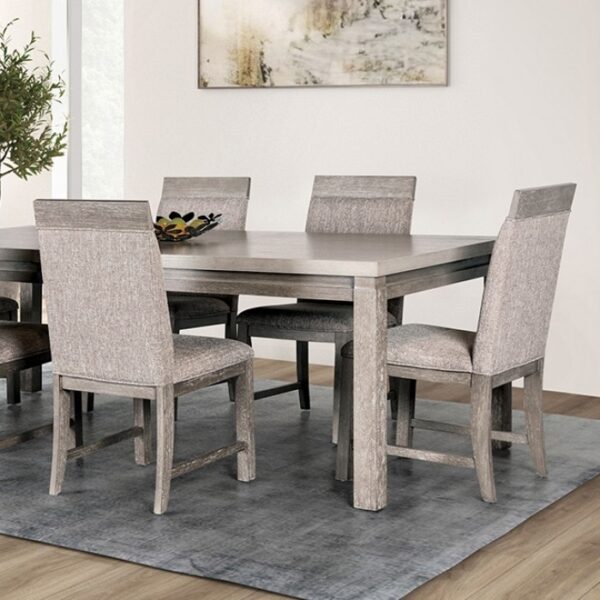 Gristalt Gray Transitional Dining Table – Two-Tone Wood Design