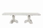 Stella Mia Ivory Extendable Dining Table – Traditional Wood Elegance