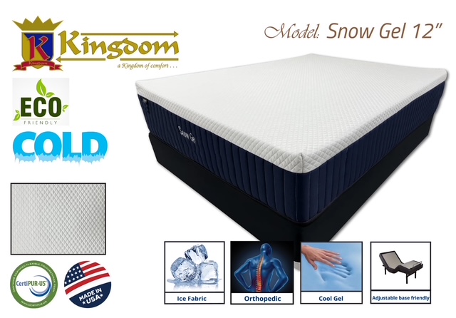 Snow Gel 12” Soft Mattress By Kingdom Mattress Mattresses And Foundations Mobilia Cleopatra 3 Snow Gel 12” Soft Mattress By Kingdom Mattress 3