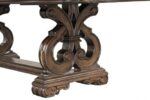 Leovanni Traditional Dark Brown Extendable Dining Table – 114" Luxury Design