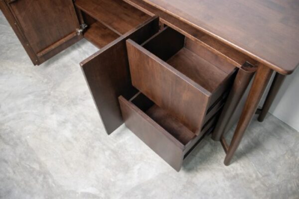 Sargans Mid-Century Modern Walnut Dining Table – Solid Wood FM30006WN-OT