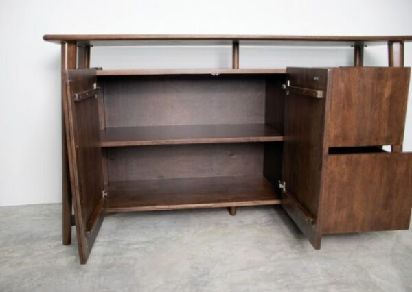 Sargans Mid-Century Modern Walnut Dining Table – Solid Wood FM30006WN-OT