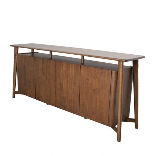 Hadsten 4-Door Sideboard FM30004WN-SV-PK – Mid-Century Modern Walnut Storage Credenza