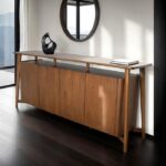 Hadsten 4-Door Sideboard FM30004WN-SV-PK Mid-Century Modern by Furniture of America 6