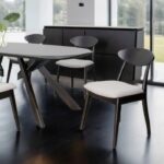 Dining Table FM30006BK-OT Mid-Century Modern Black Wenge Solid Wood Table by Furniture of America 7
