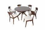 Rich Walnut mid century modern dining room table by Furniture of America 12