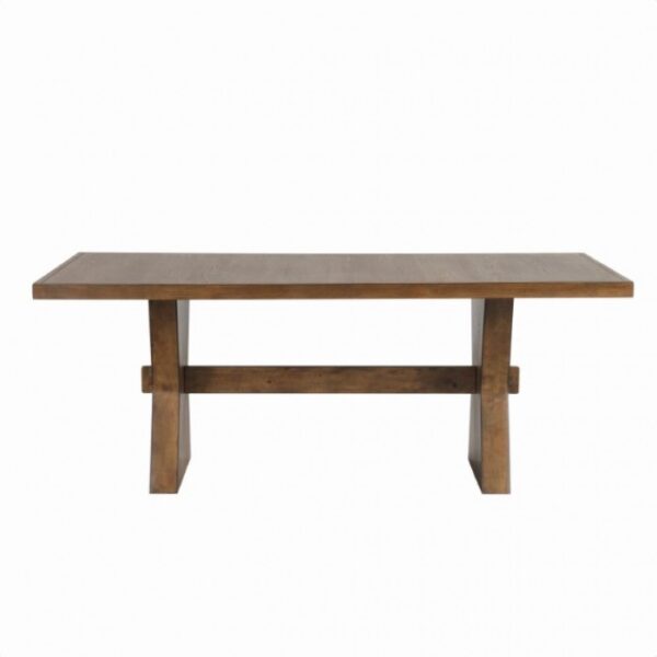 Johannes Rustic Farmhouse Dining Table – Rustic Oak 78"