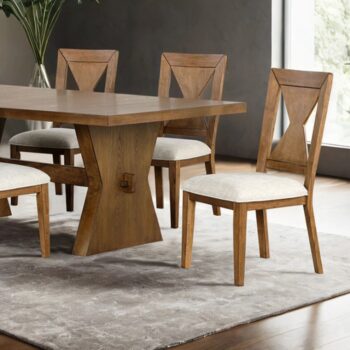 Rustic Farmhouse Rustic Oak Dining Table by Furniture of America