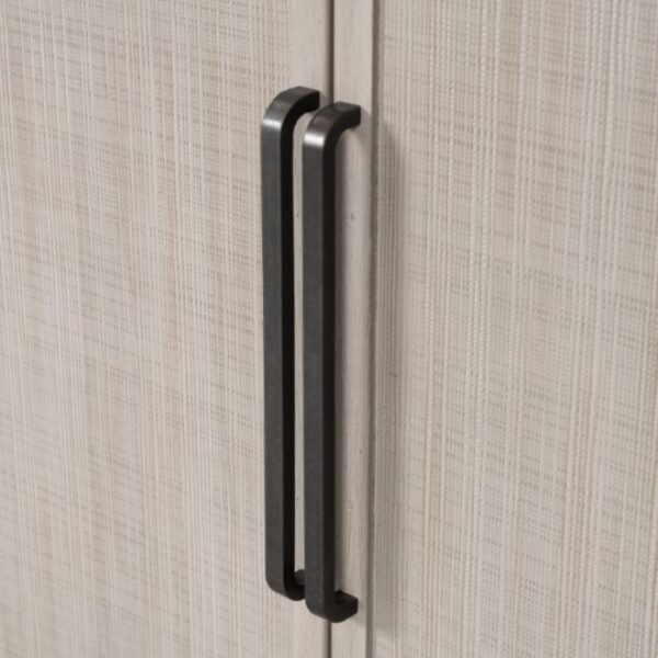 Belize Modern Gray Fog 4-Door Cabinet – Rattan Design