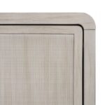 Belize Modern Gray Fog 4-Door Cabinet – Rattan Design