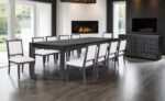 Hatton Cross Contemporary Weathered Black Dining Table – Extendable to 118"