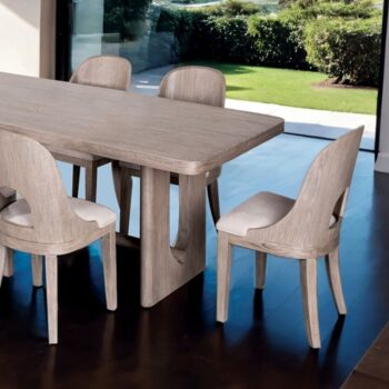 Modern White Oak Rect. Dining Table by Furniture of America