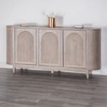 Modern White Oak Server by Furniture of America 8