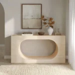 Inca Travertine Stone Console Table By ACME