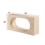 Inca Travertine Stone Console Table By ACME - Image 2