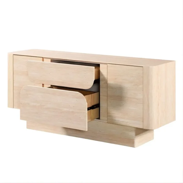 Inca Travertine Stone Buffet By ACME - Image 3