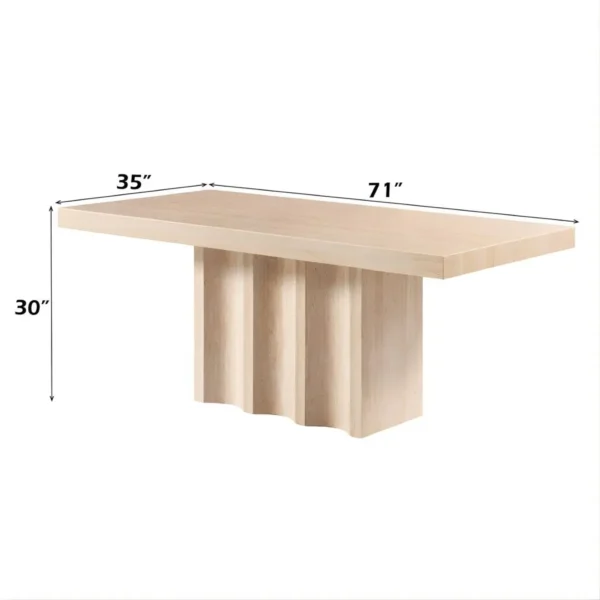 Inca Travertine Stone Dining Table By ACME - Image 4
