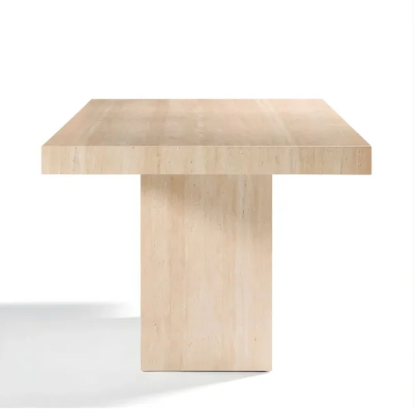 Inca Travertine Stone Dining Table By ACME - Image 3