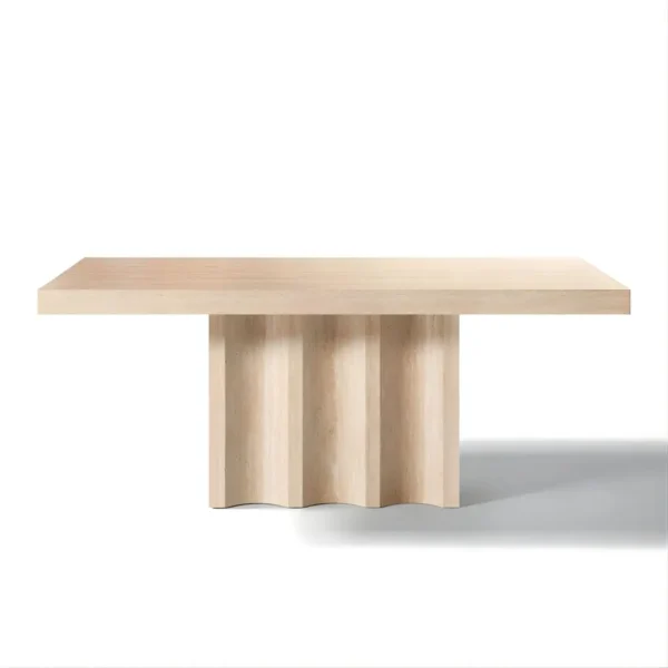 Inca Travertine Stone Dining Table By ACME - Image 2