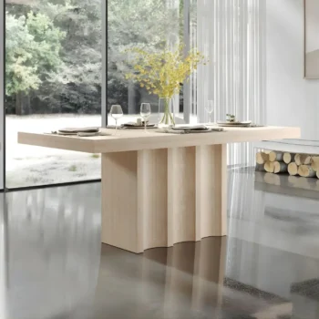 Inca Travertine Stone Dining Table By ACME