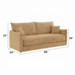 Cadie Sofa Bed with 2 Pillows in Mocha Chenille LV05940 By ACME - Image 3