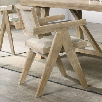 Contemporary Oak Arm Chair by Furniture of America