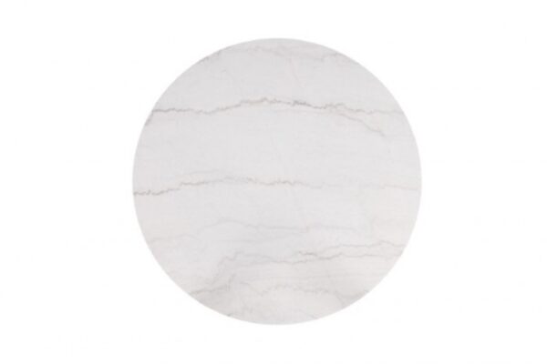 Sabro Contemporary Round Marble Dining Room Table – Black/White