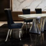 Basilicata Glam Chrome Dining Table by Furniture of America 5