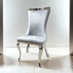 Basilicata Glam Gray Chair, Silver/Gray by Furniture of America 5