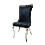 Basilicata Glam Black Chair, Silver/Black by Furniture of America 6